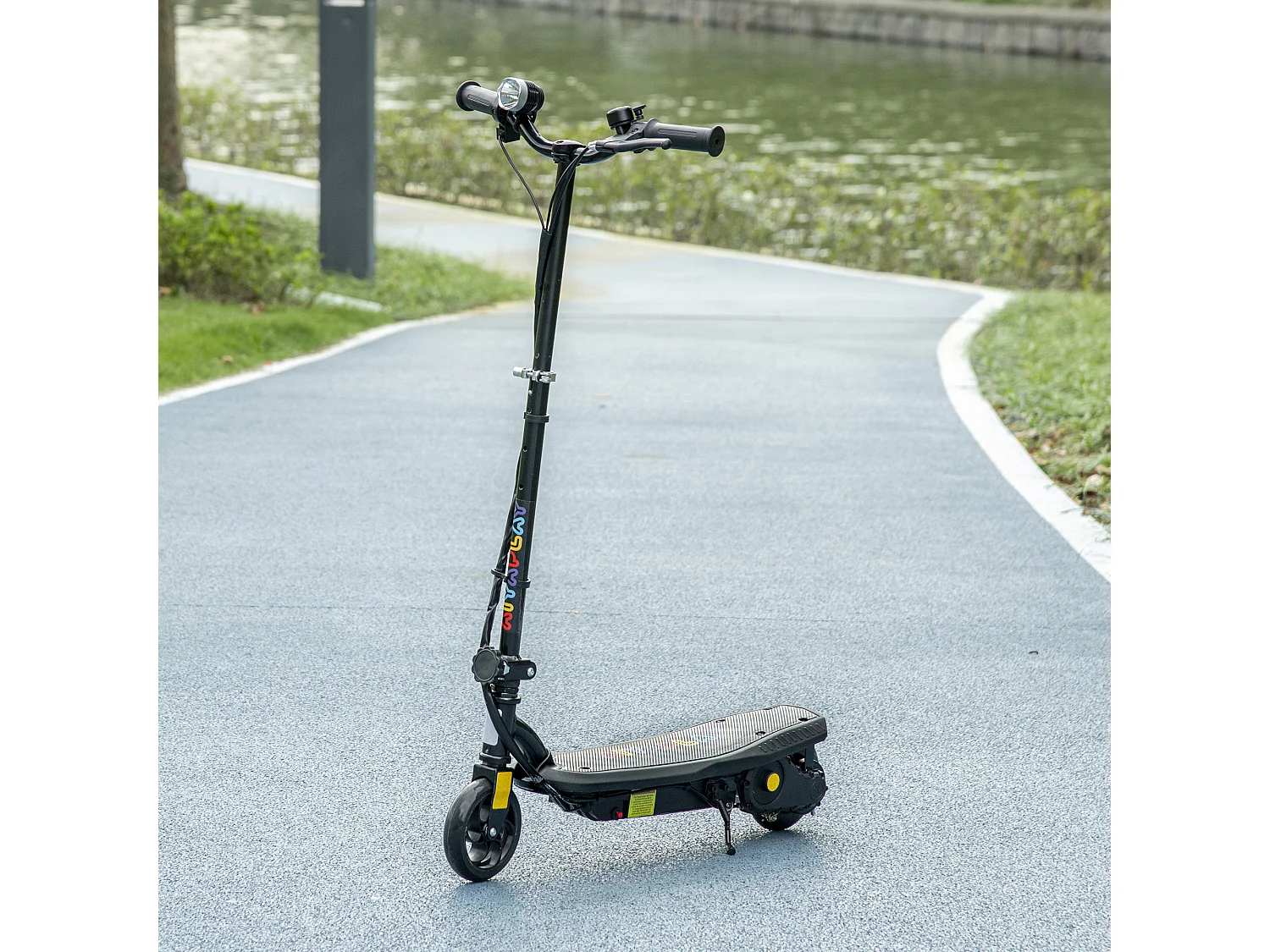Trottinette électrique 120 W pliable pour enfant 7-14 ans 12 Km/h max. autonomie 10 Km max. noir