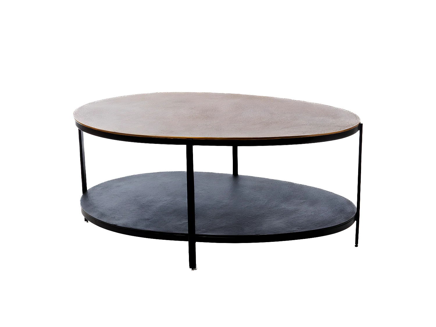 Table basse Goutte 2 niveaux en métal