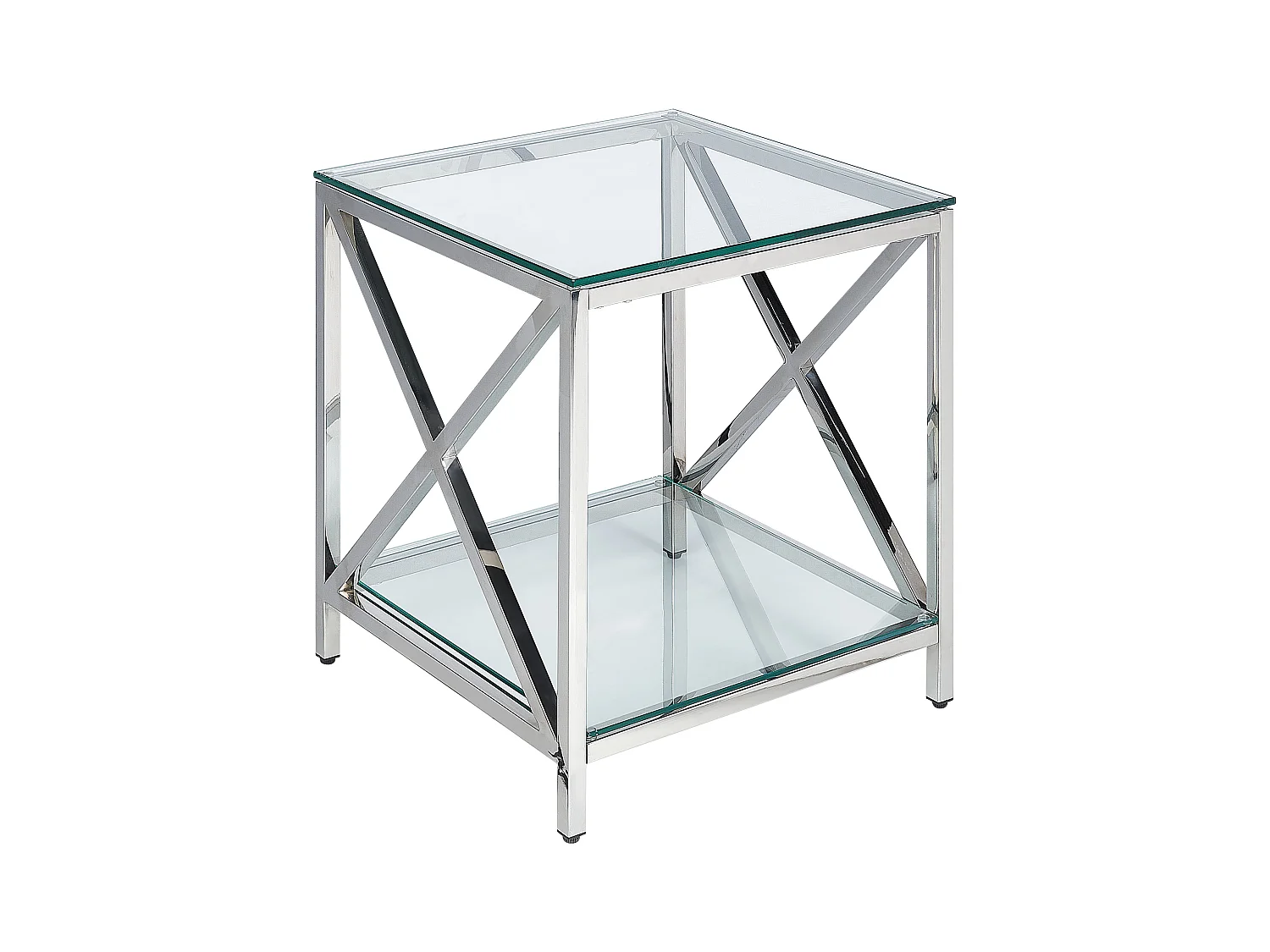 Bijzettafel AUDET Veiligheidsglas Zilver