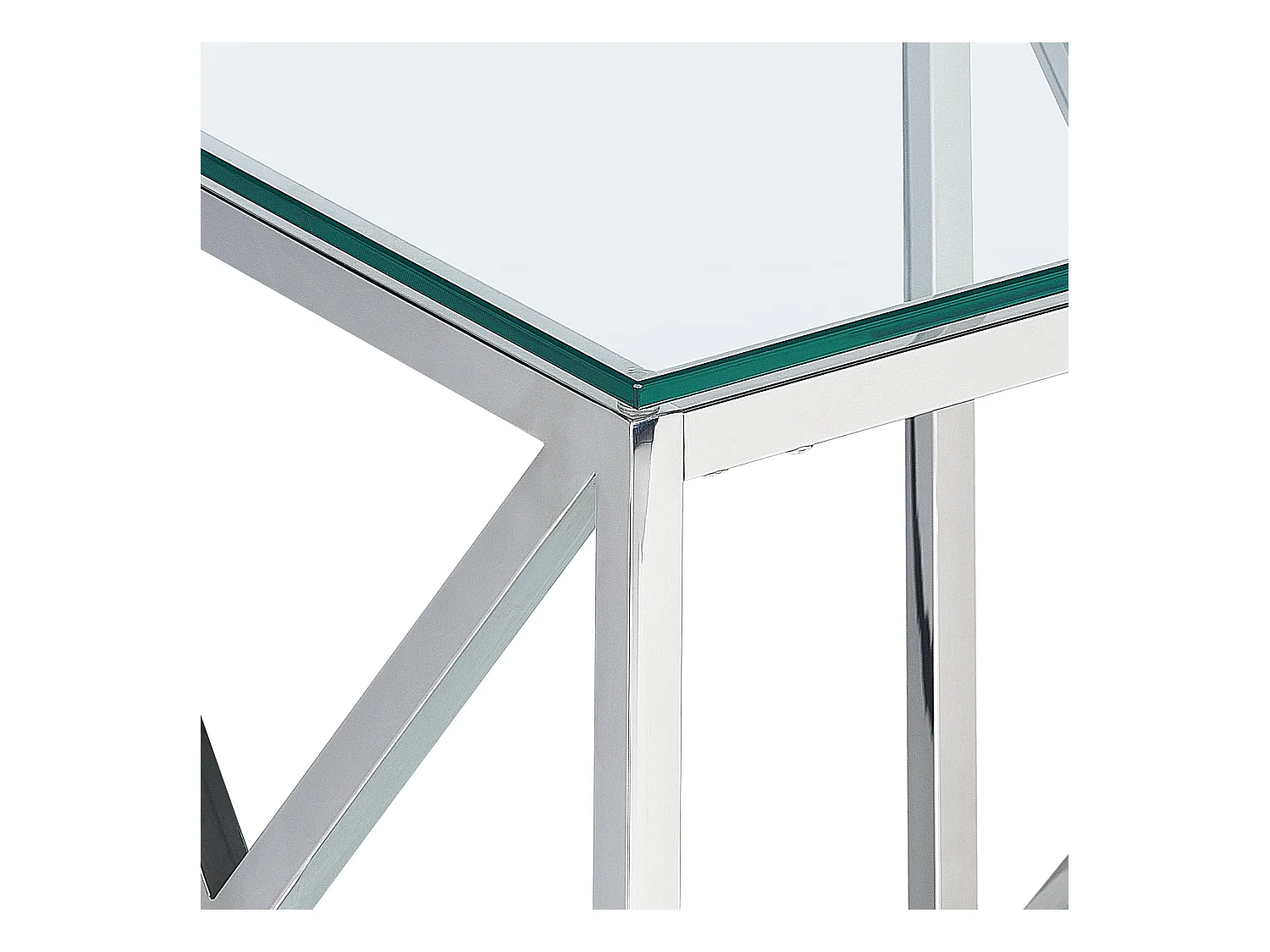 Bijzettafel AUDET Veiligheidsglas Zilver