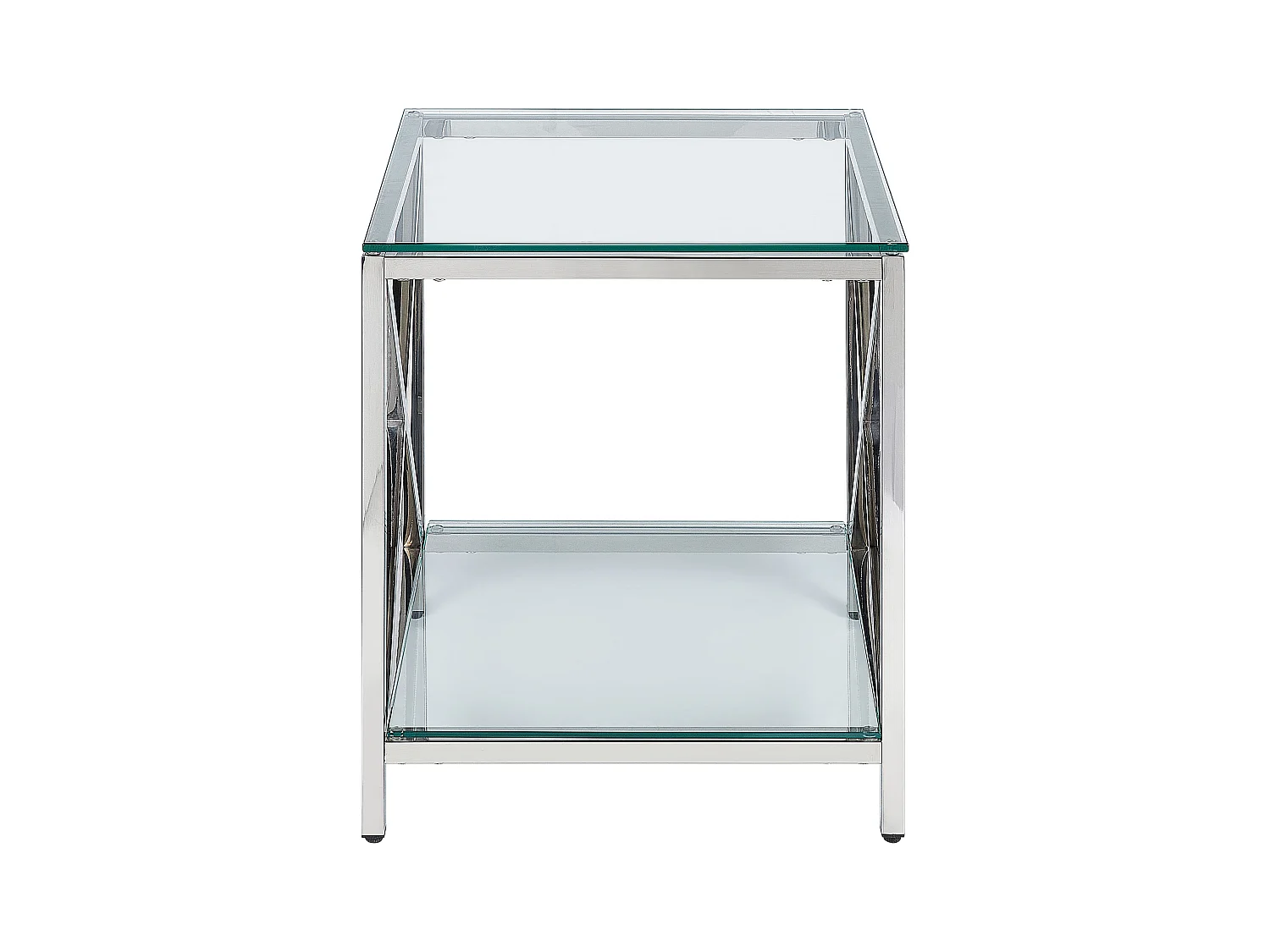 Bijzettafel AUDET Veiligheidsglas Zilver