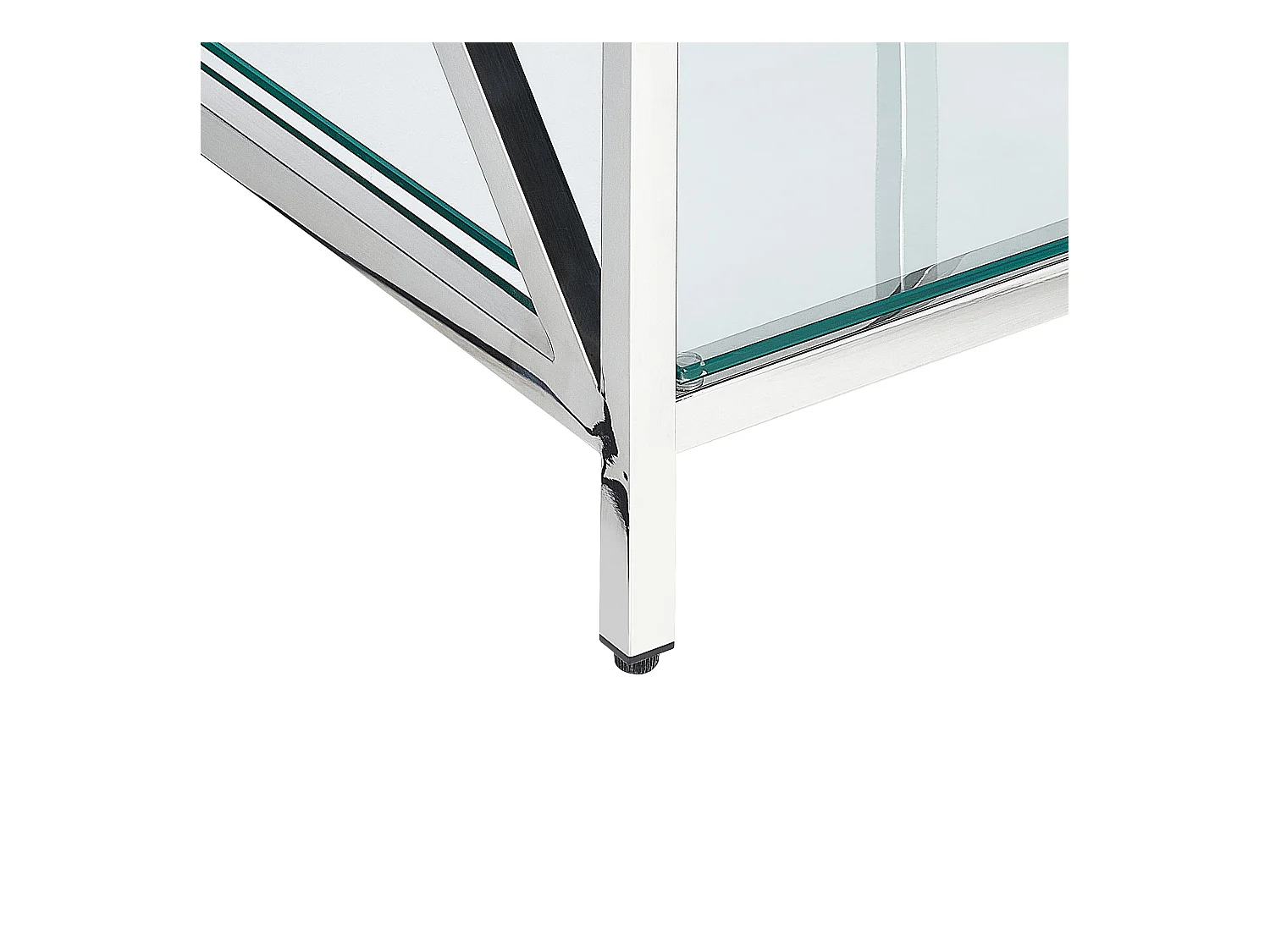 Bijzettafel AUDET Veiligheidsglas Zilver