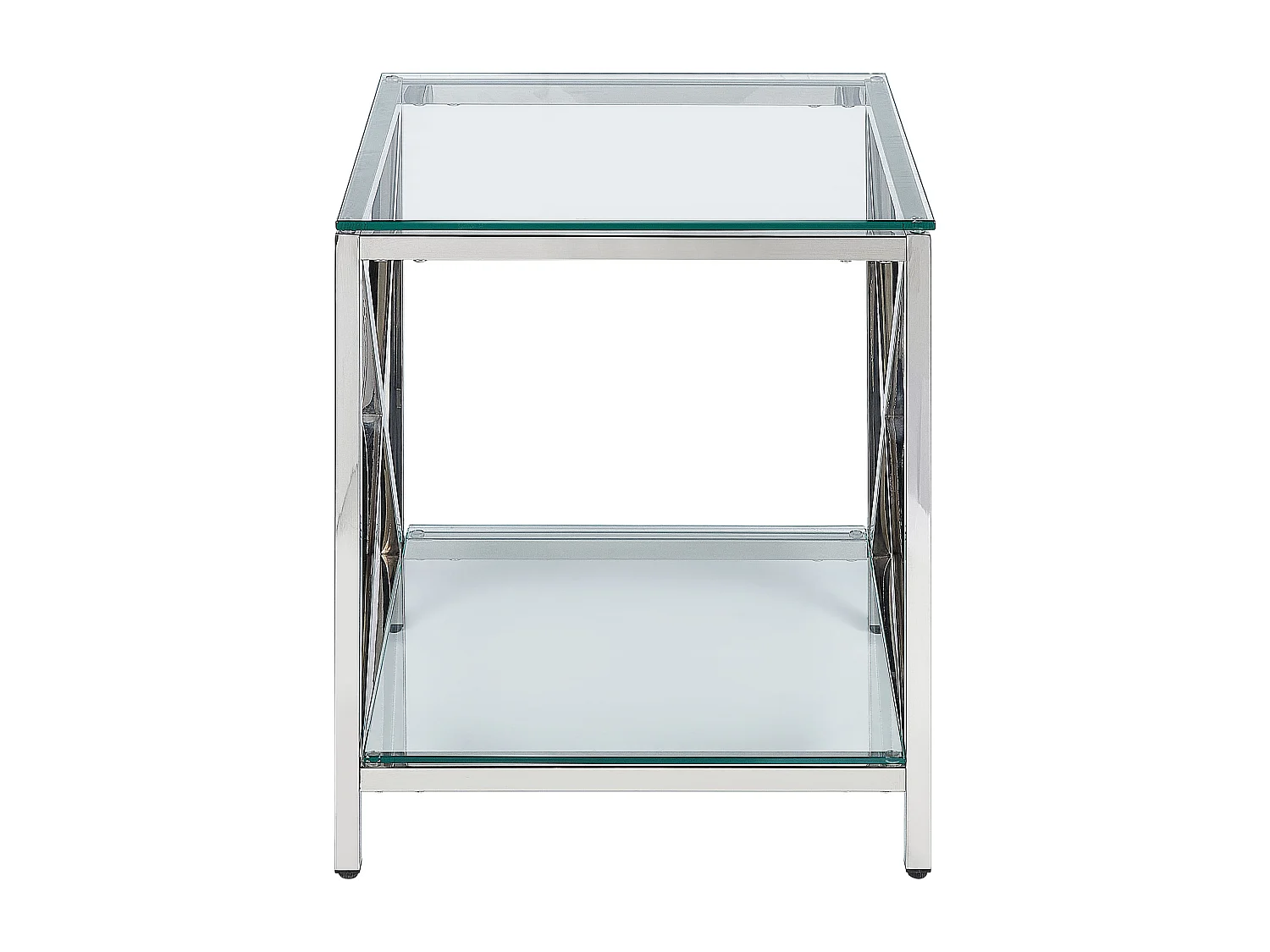 Mesa auxiliar AUDET Vidrio templado Plateado