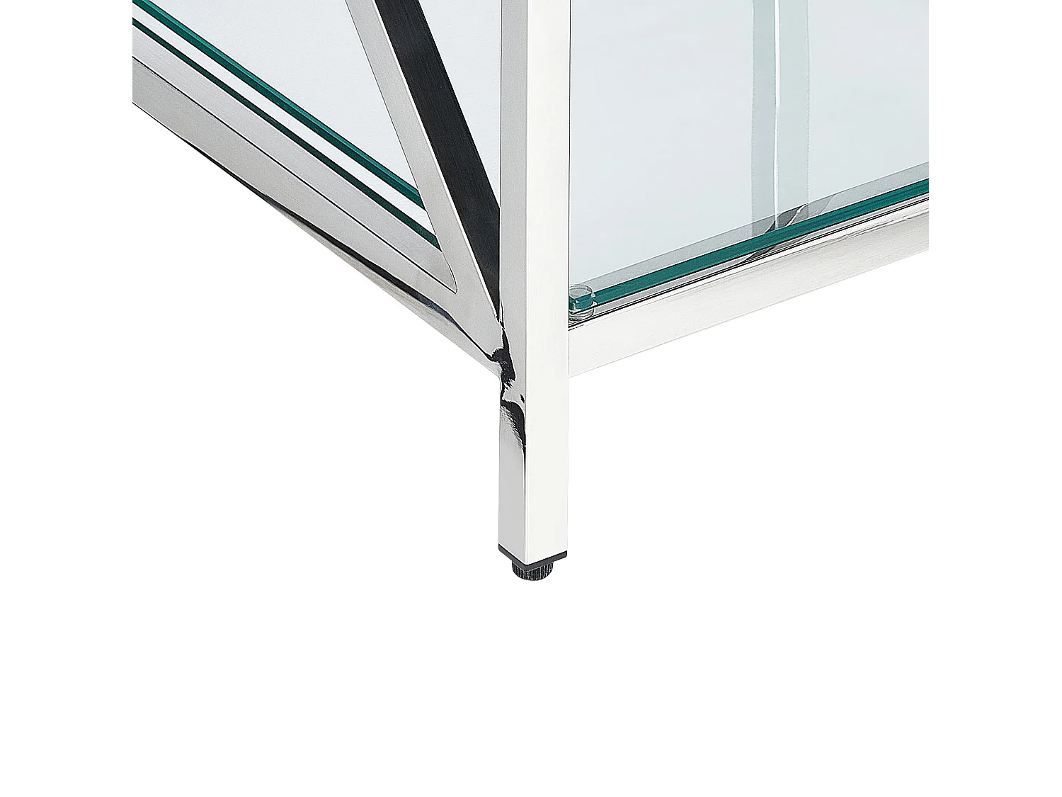 Mesa auxiliar AUDET Vidrio templado Plateado