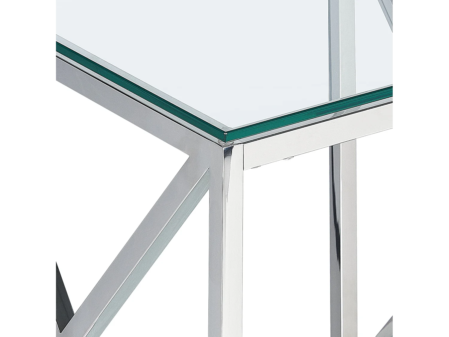 Bijzettafel AUDET Veiligheidsglas Zilver