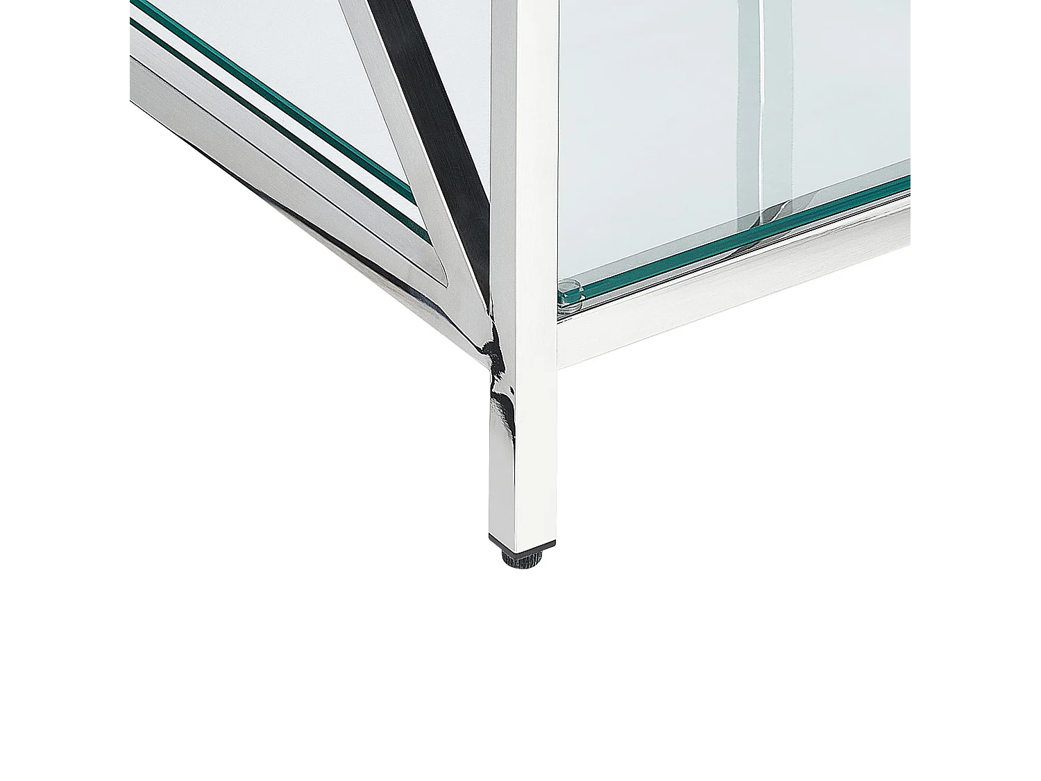 Bijzettafel AUDET Veiligheidsglas Zilver