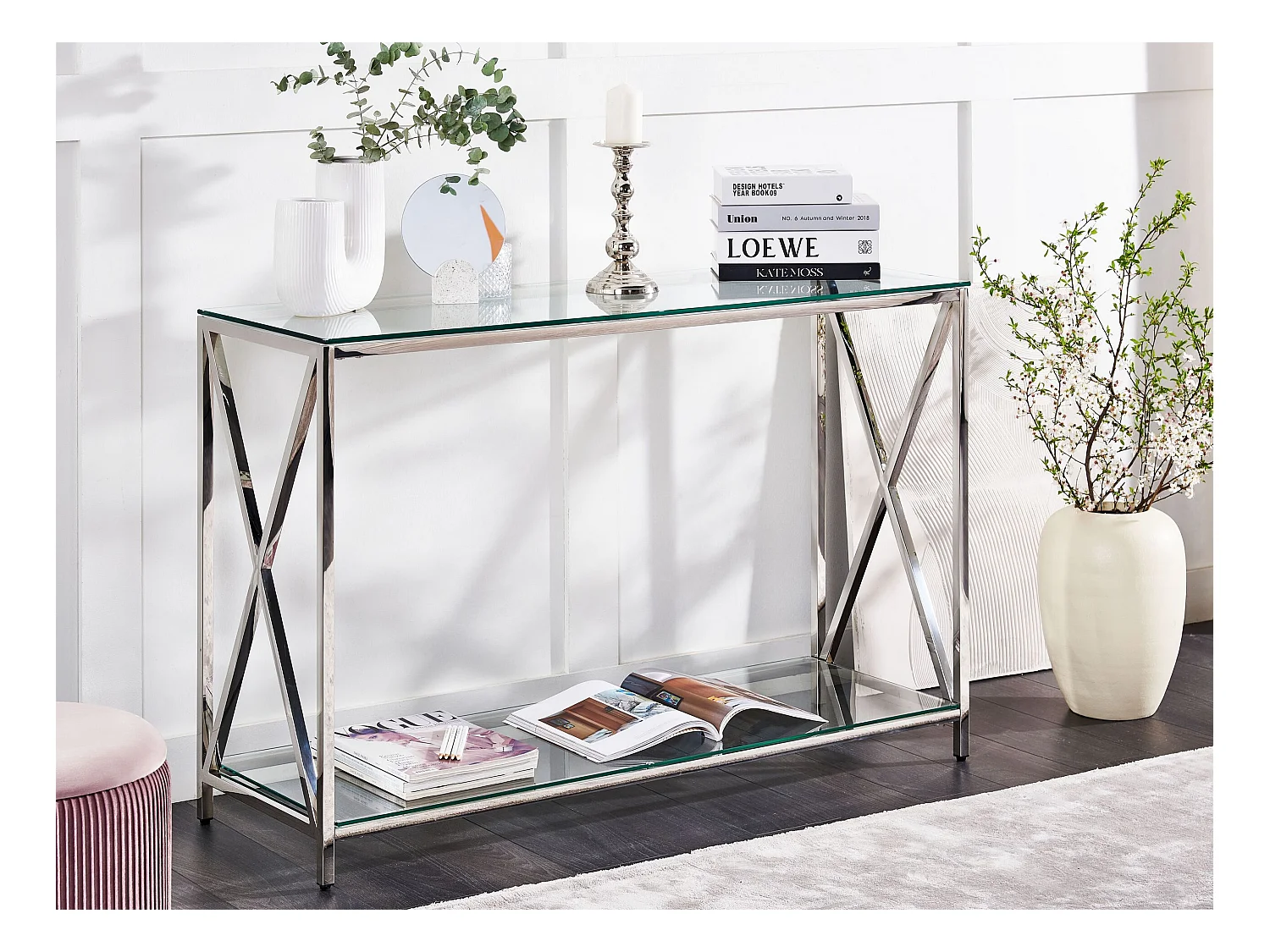 Console AUDET Verre de sécurité Argenté