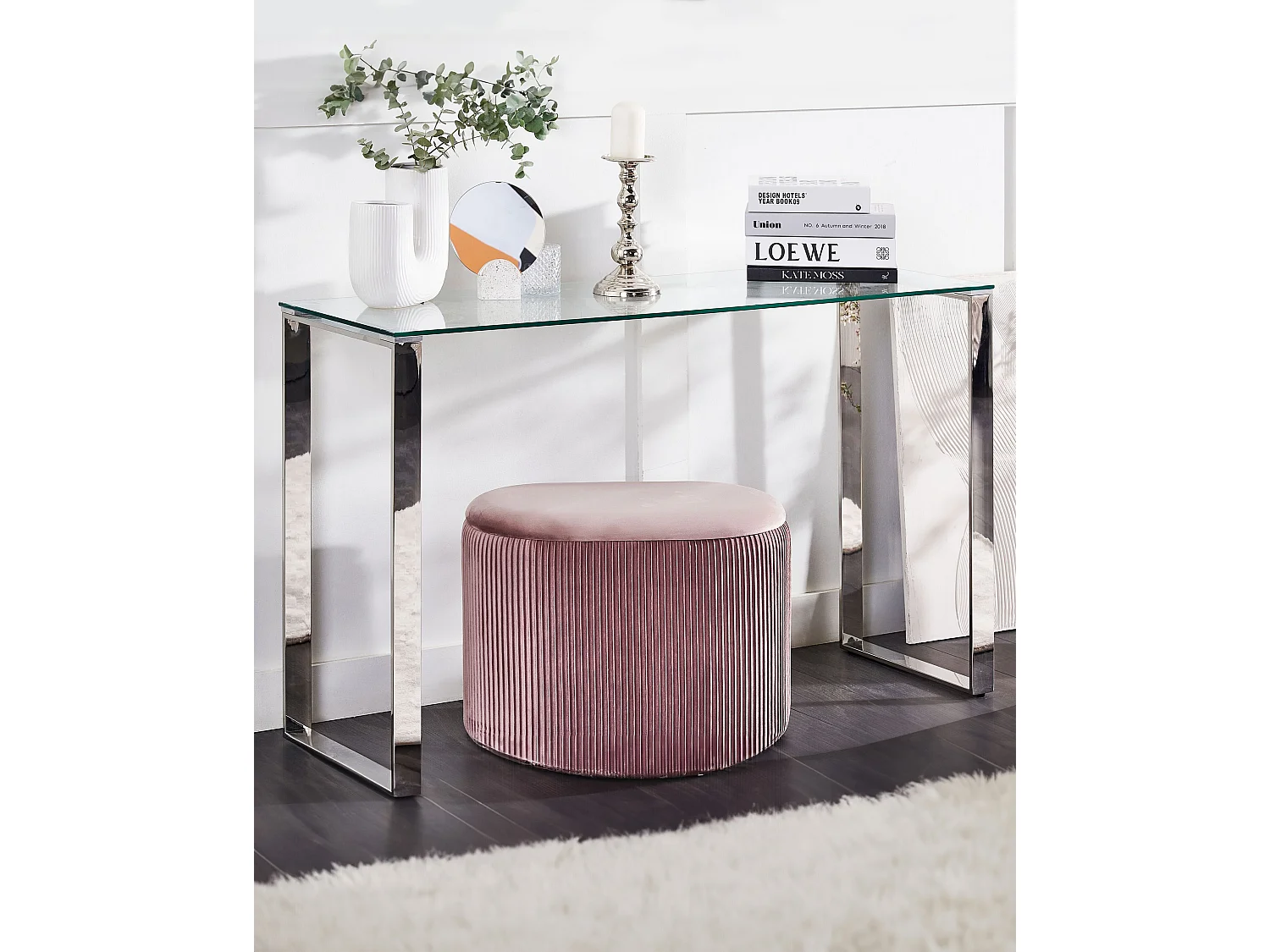 Console TILON Verre de sécurité Argenté