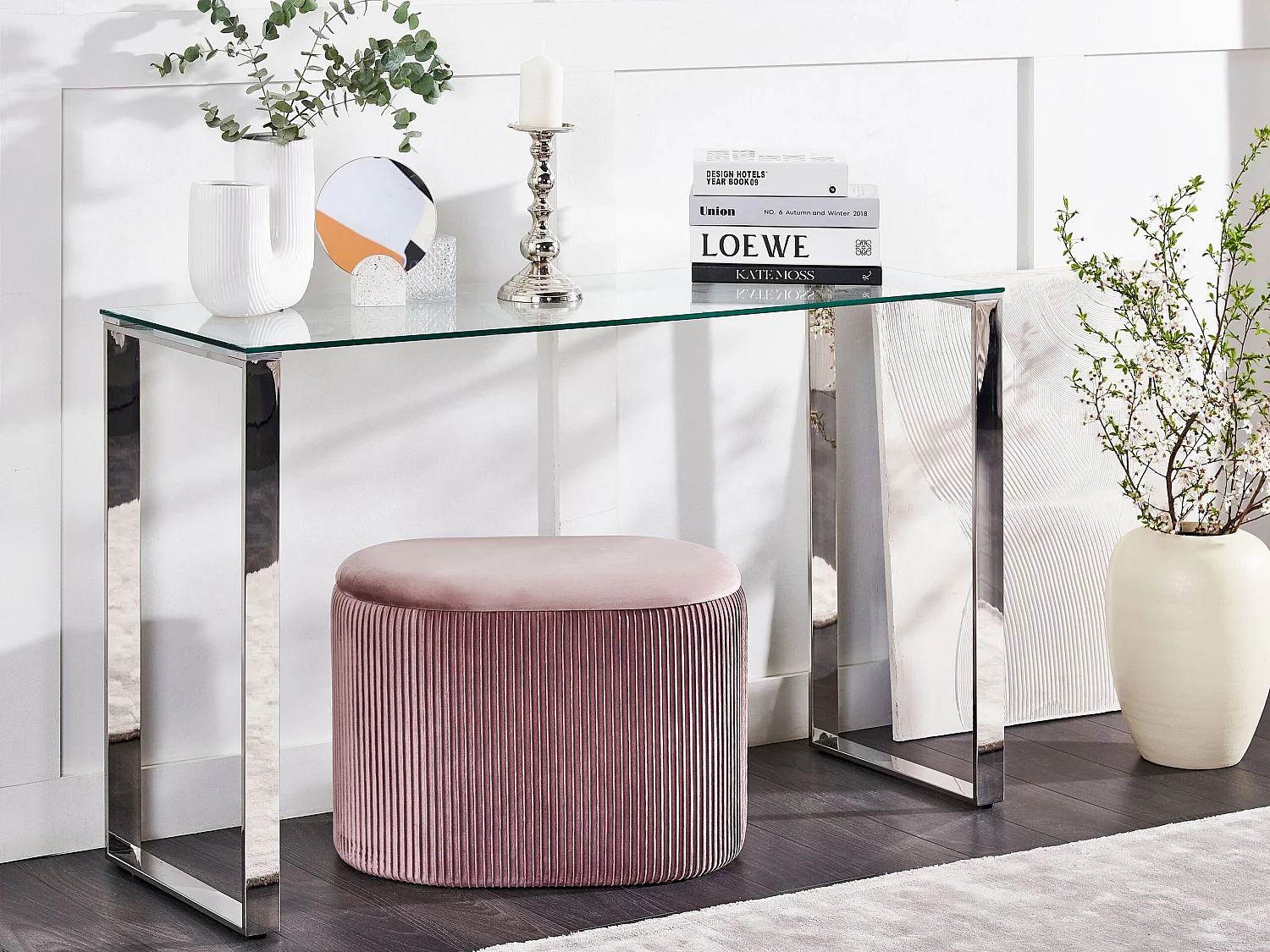 Console TILON Verre de sécurité Argenté