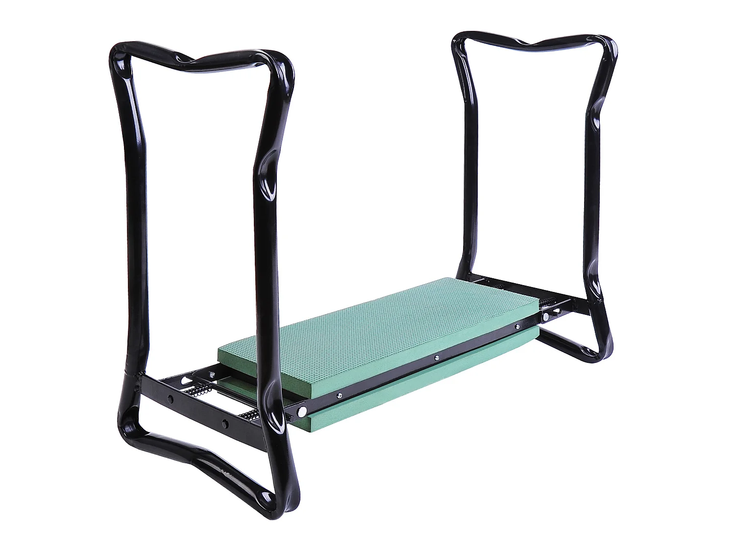 Tabouret de jardin pliable agenouilloir de jardin siège jardinage avec coussin acier EVA noir vert