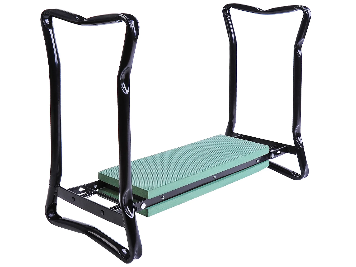 Tabouret de jardin pliable agenouilloir de jardin siège jardinage avec coussin acier EVA noir vert