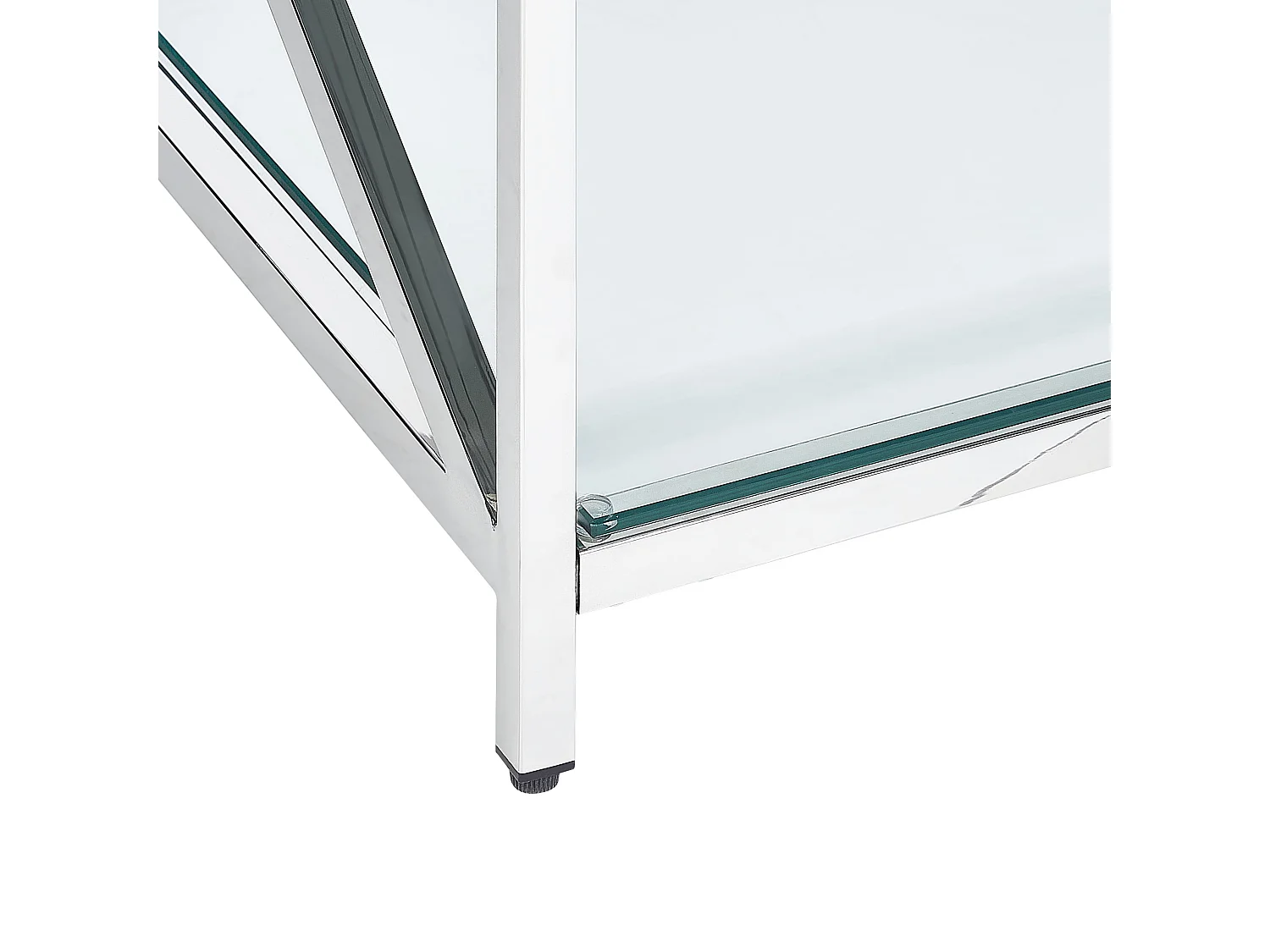 Stolik kawowy AUDET Szkło hartowane Srebrny