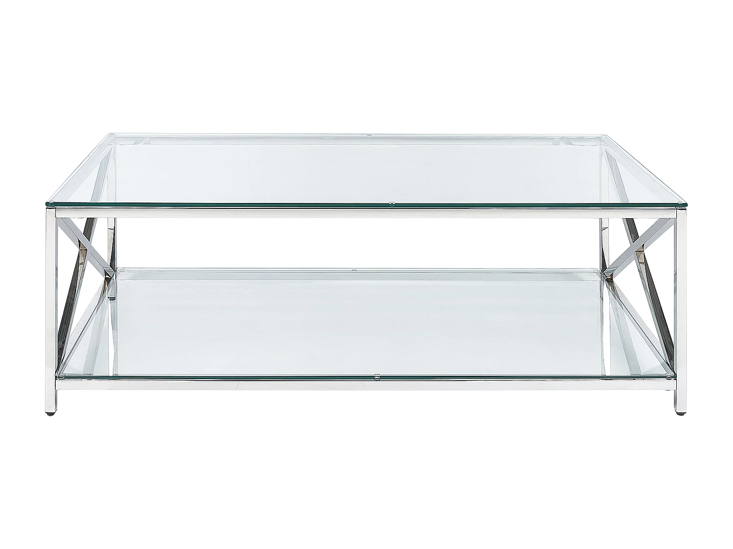 Couchtisch AUDET Sicherheitsglas Silber