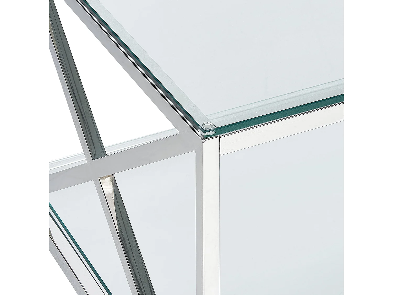 Couchtisch AUDET Sicherheitsglas Silber