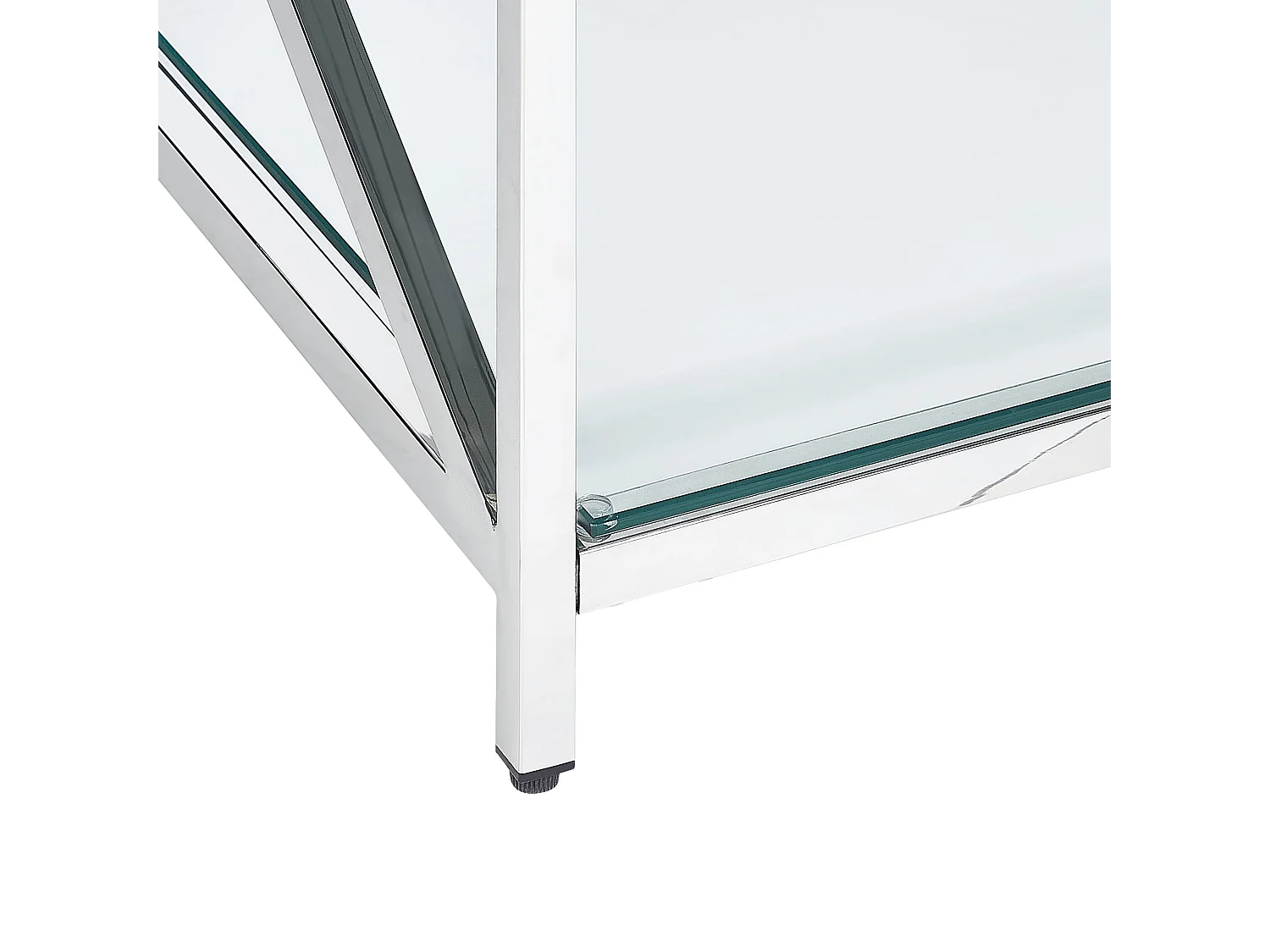 Couchtisch AUDET Sicherheitsglas Silber