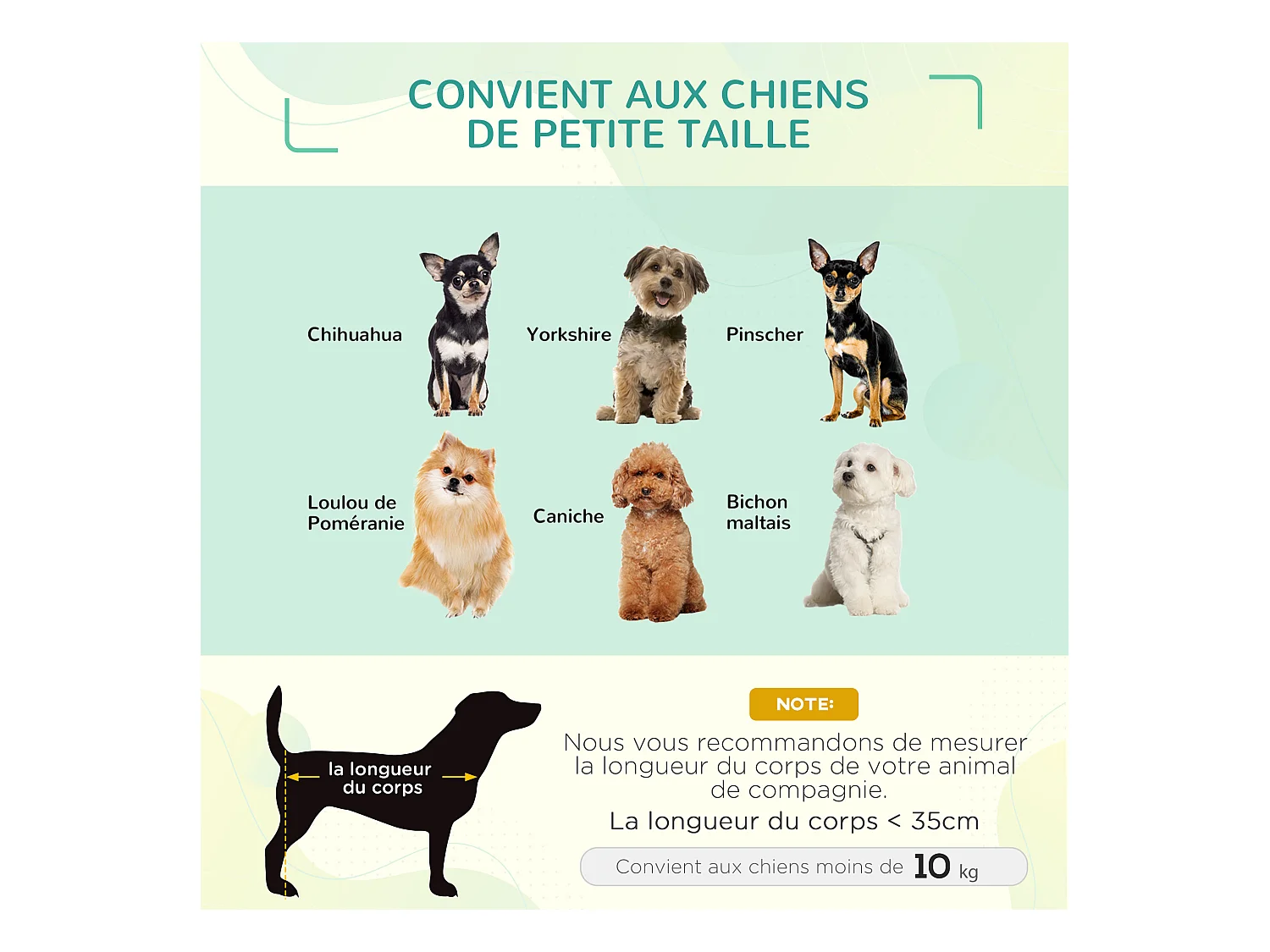 Lit surélevé pour chien chat dim. 61L x 46l x 18H cm avec sac métal époxy tissu oxford textilène micro-perforé rouge noir