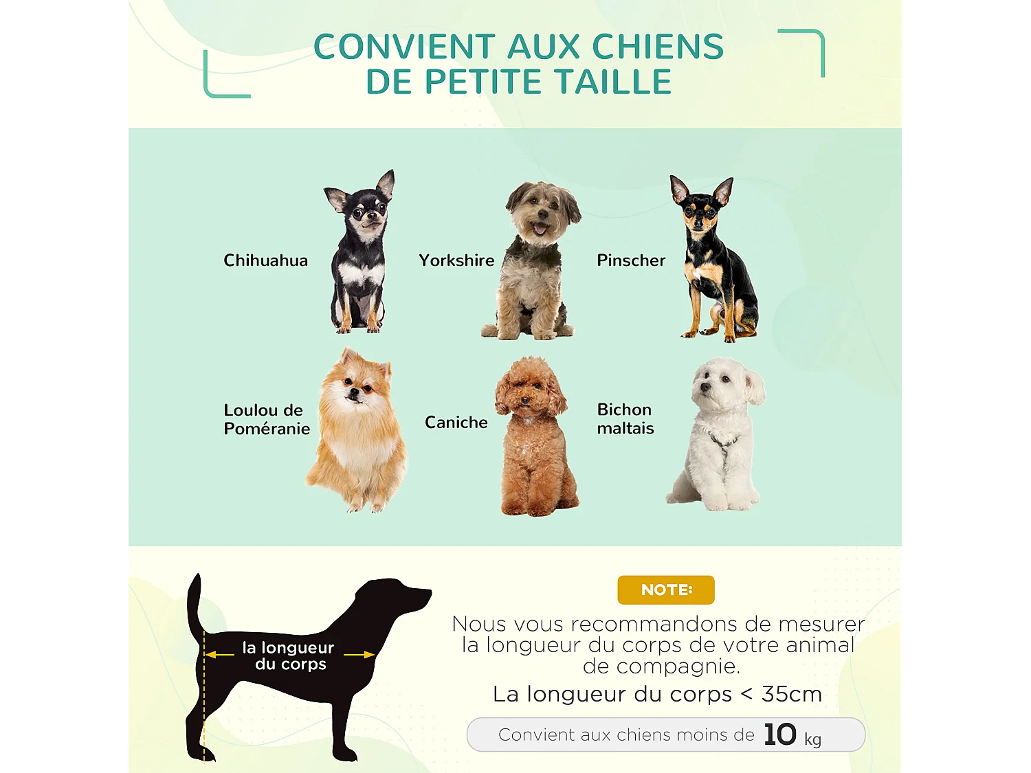 Lit surélevé pour chien chat dim. 61L x 46l x 18H cm avec sac métal époxy tissu oxford textilène micro-perforé rouge noir