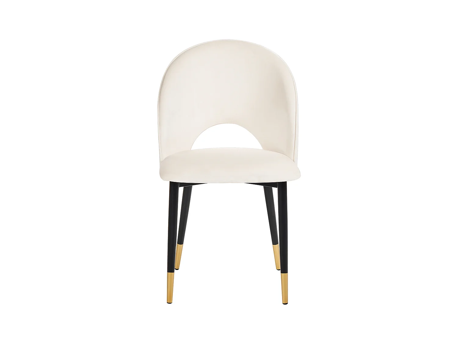 Lot de 2 chaises de salle à manger MAGALIA Velours Beige clair