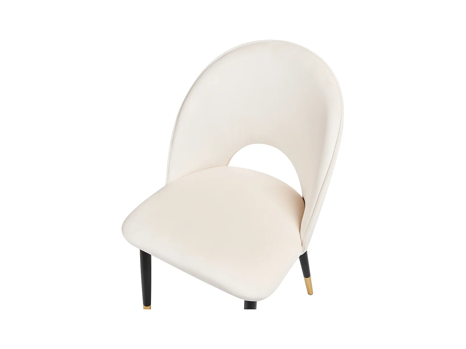 Lot de 2 chaises de salle à manger MAGALIA Velours Beige clair