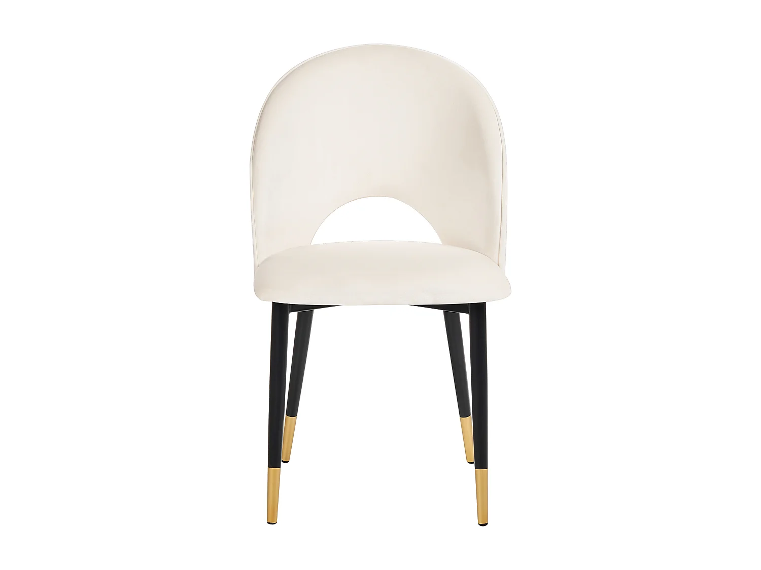 Lot de 2 chaises de salle à manger MAGALIA Velours Beige clair