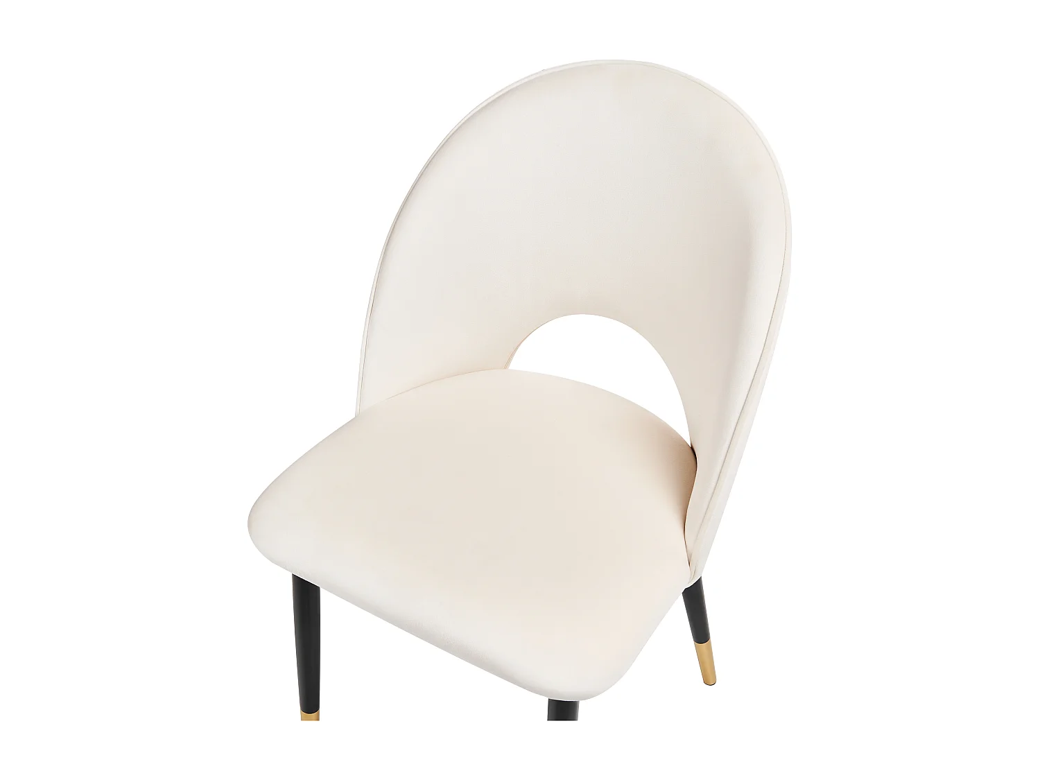 Lot de 2 chaises de salle à manger MAGALIA Velours Beige clair