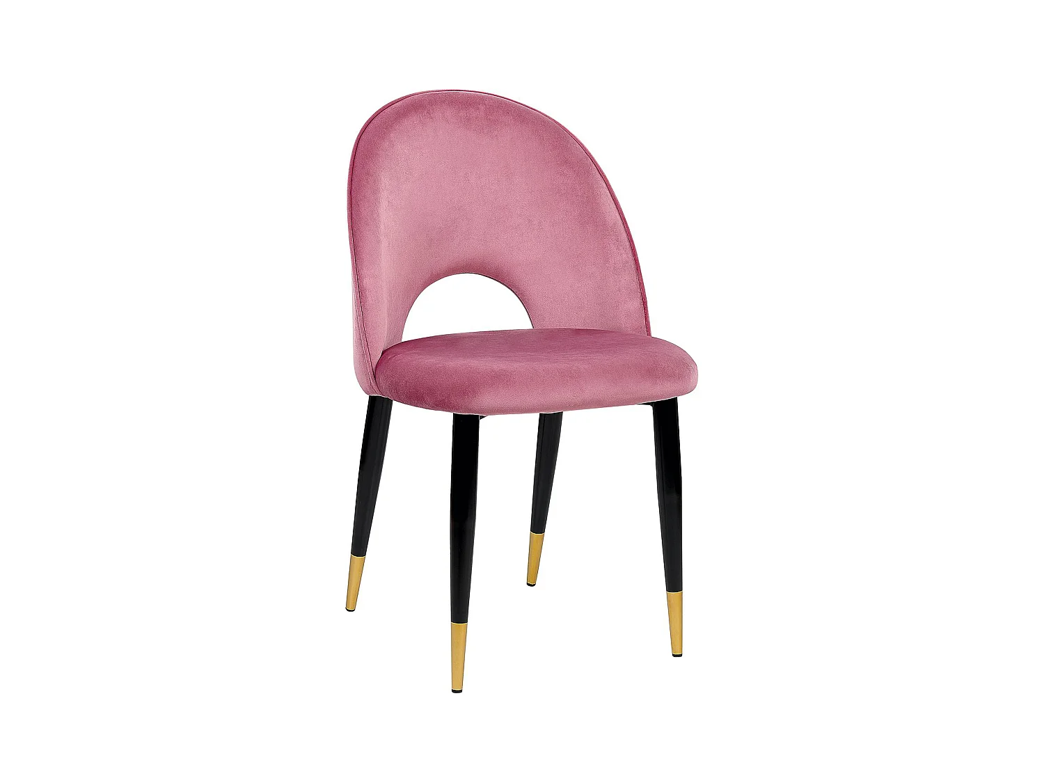 Conjunto de 2 sillas de comedor MAGALIA Terciopelo Rosa