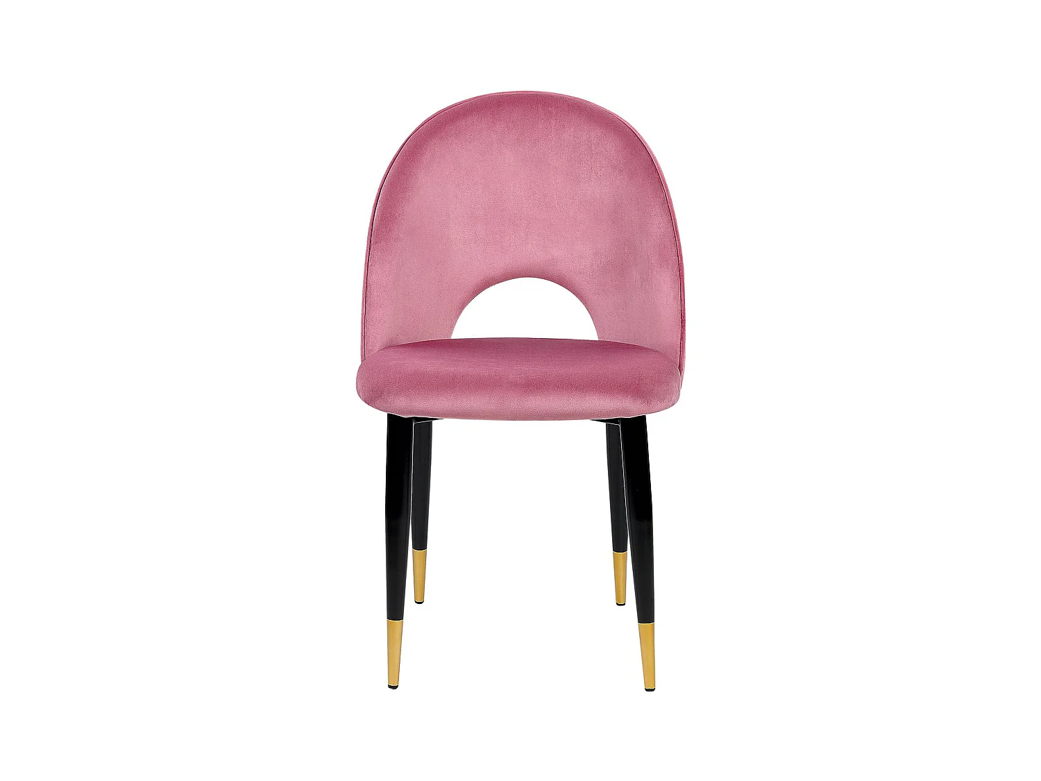 Conjunto de 2 sillas de comedor MAGALIA Terciopelo Rosa