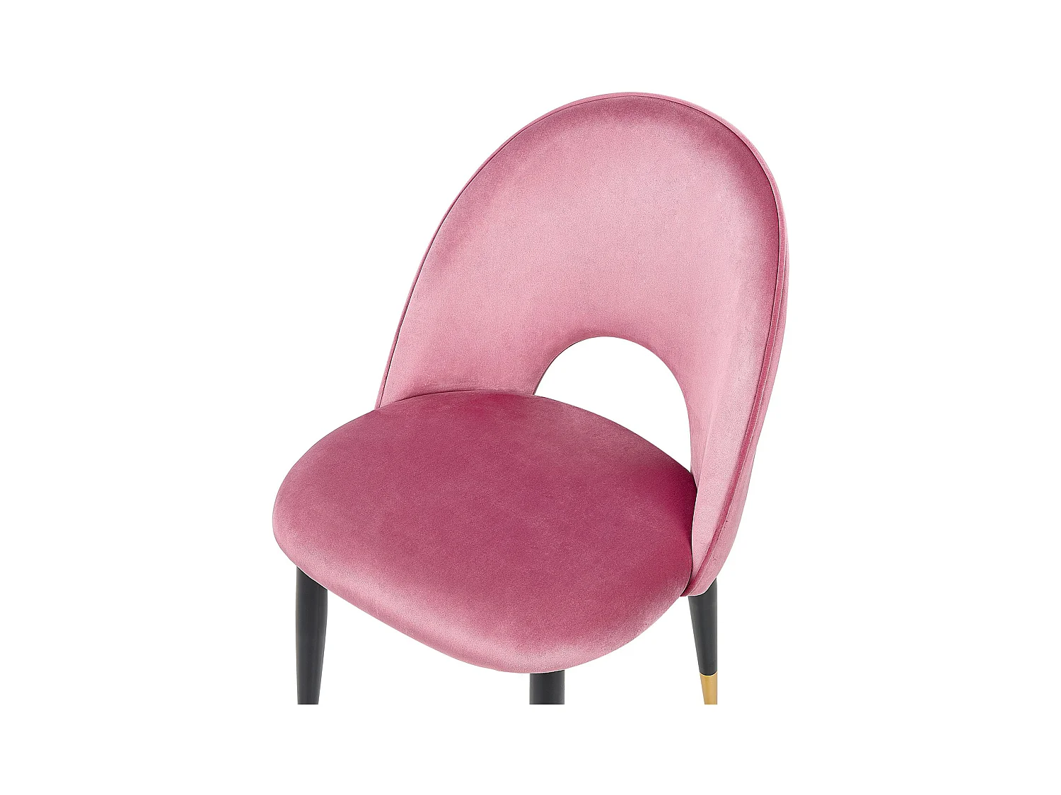 Conjunto de 2 sillas de comedor MAGALIA Terciopelo Rosa