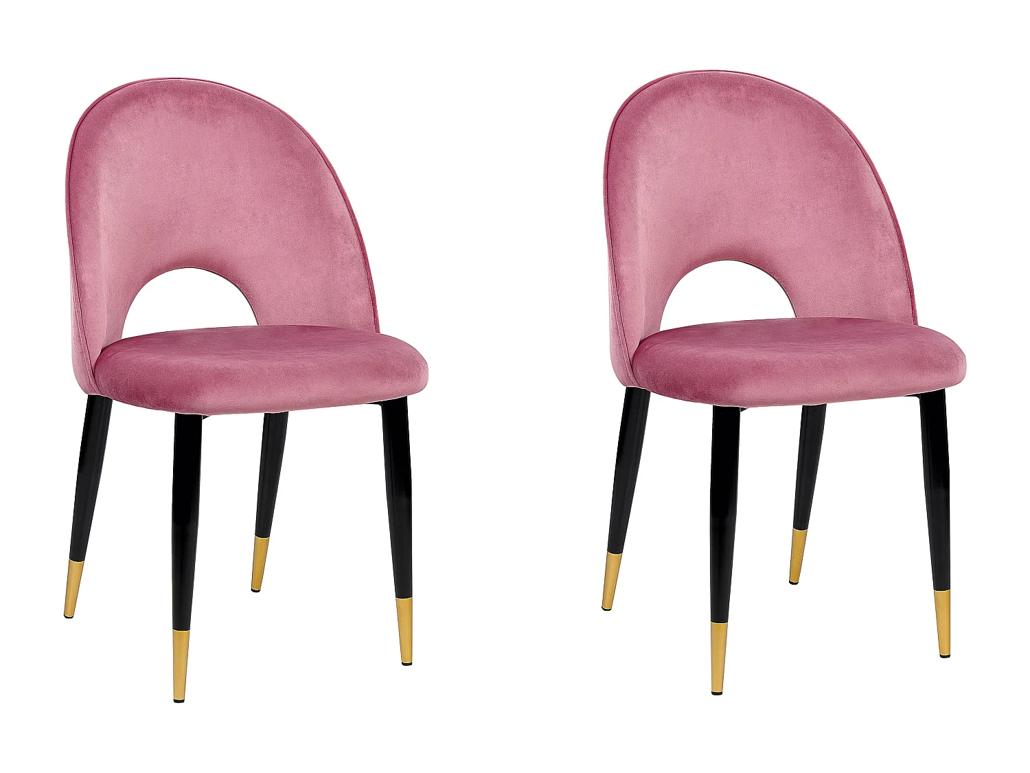 Conjunto de 2 cadeiras de jantar MAGALIA Veludo Rosa