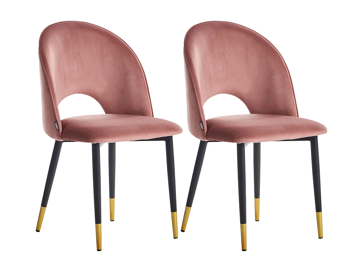 Lot de 2 chaises de salle à manger MAGALIA Velours Rose