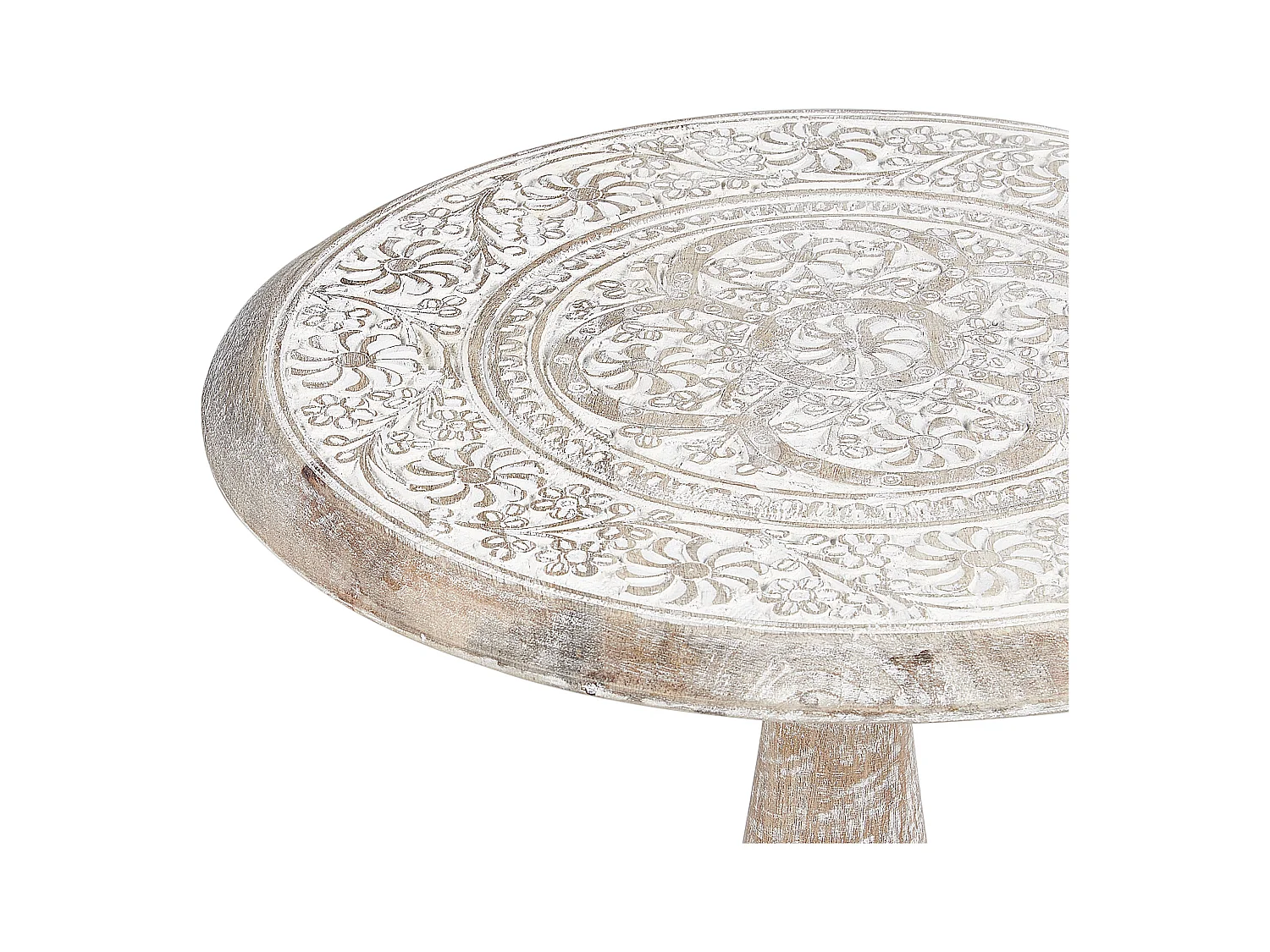 Table d'appoint JAMBIA Bois de manguier Blanc cassé