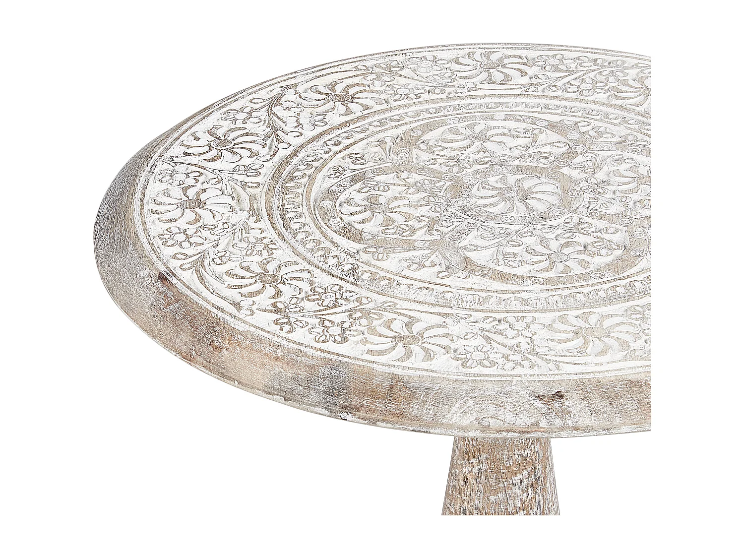 Table d'appoint JAMBIA Bois de manguier Blanc cassé