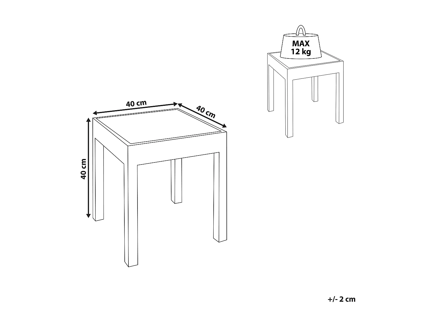 Bijzettafel PALASI Mangohout Goud