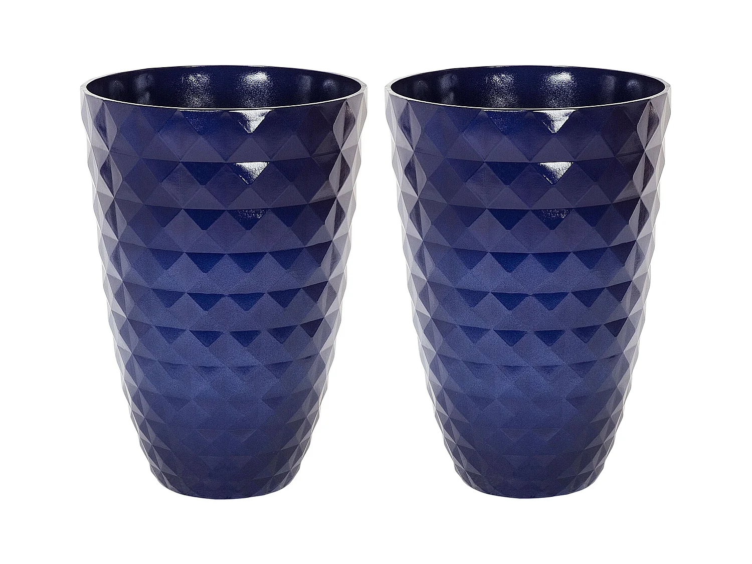 Bloempot set van 2 marineblauw ⌀ 35 cm FERIZA