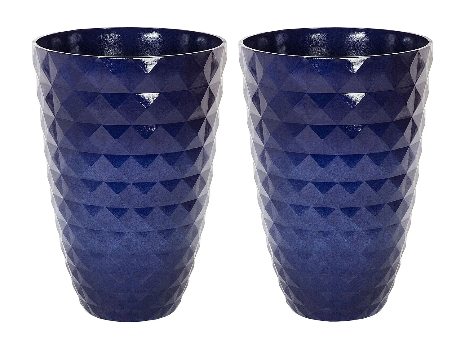 Bloempot set van 2 marineblauw ⌀ 35 cm FERIZA