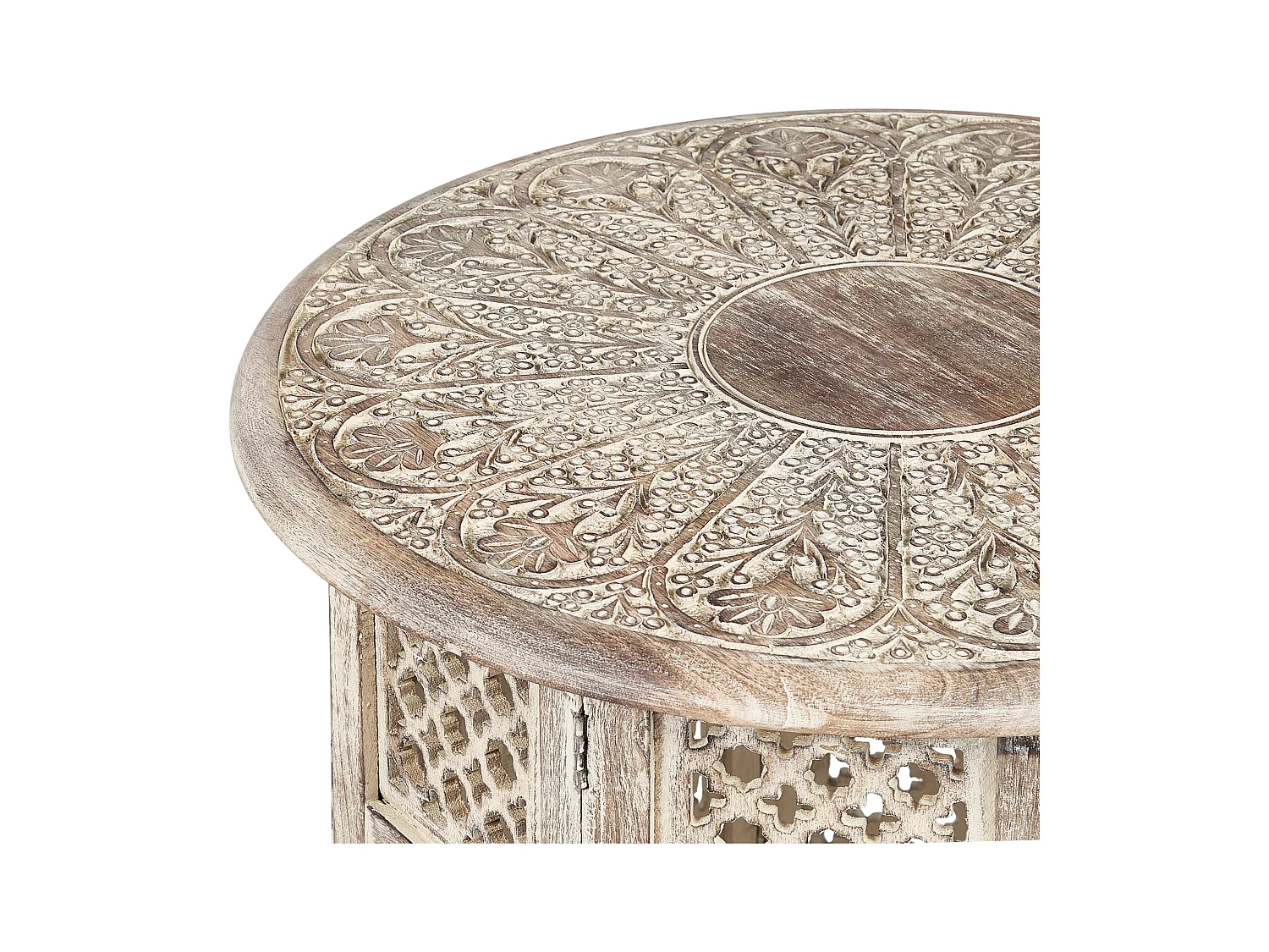 Table d'appoint SANTRA Bois de manguier Marron clair