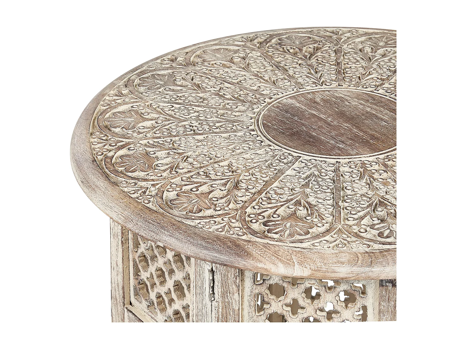 Table d'appoint SANTRA Bois de manguier Marron clair