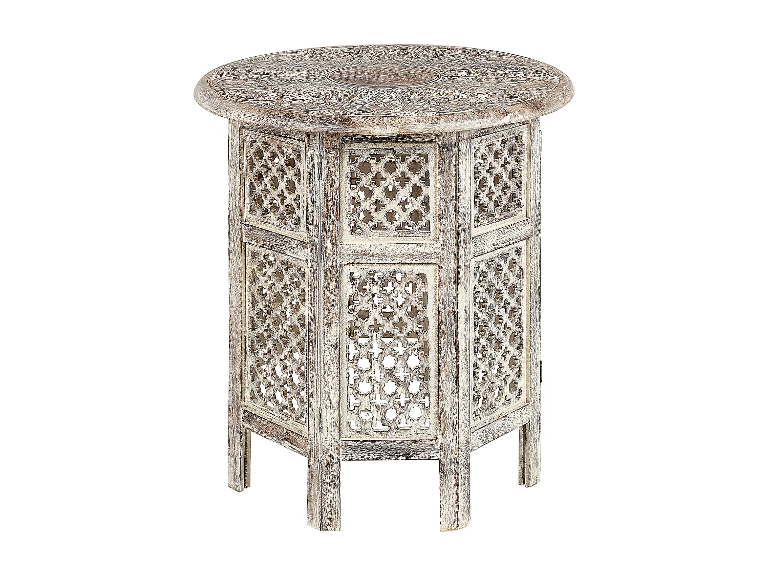 Table d'appoint SANTRA Bois de manguier Marron clair