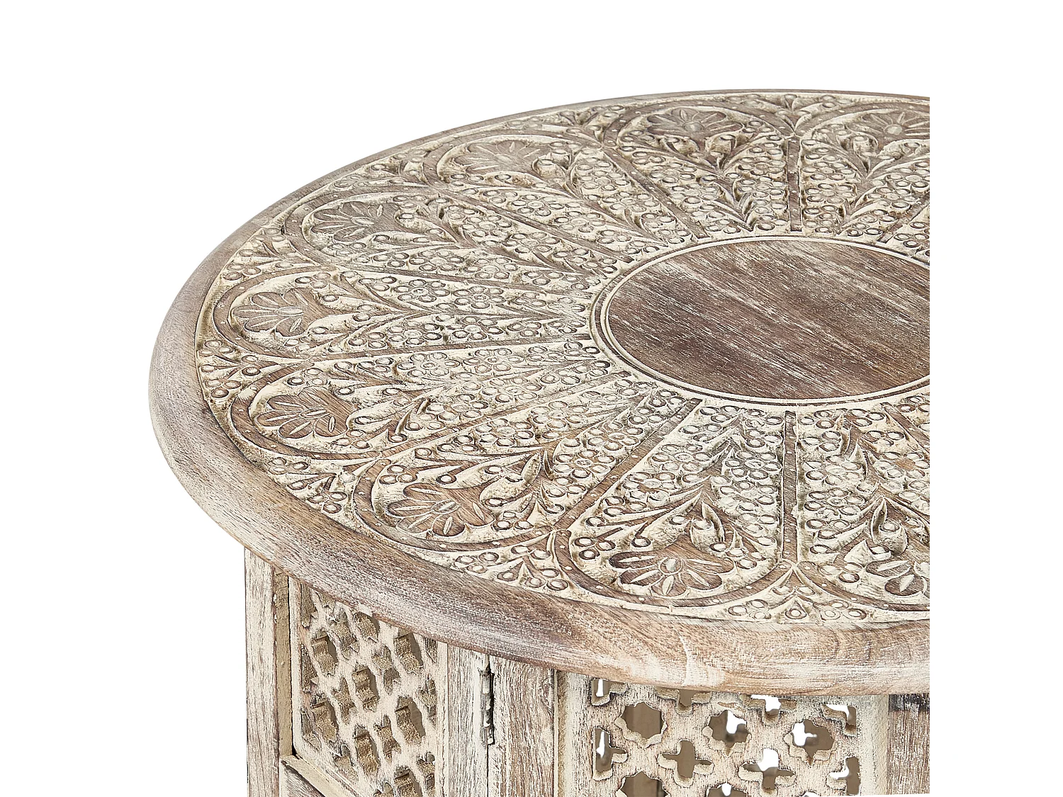 Table d'appoint SANTRA Bois de manguier Marron clair