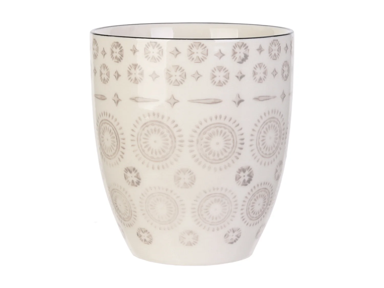 Coffret 4 Tasses 25cl Mirage Gris, Bleu, Beige, Jaune