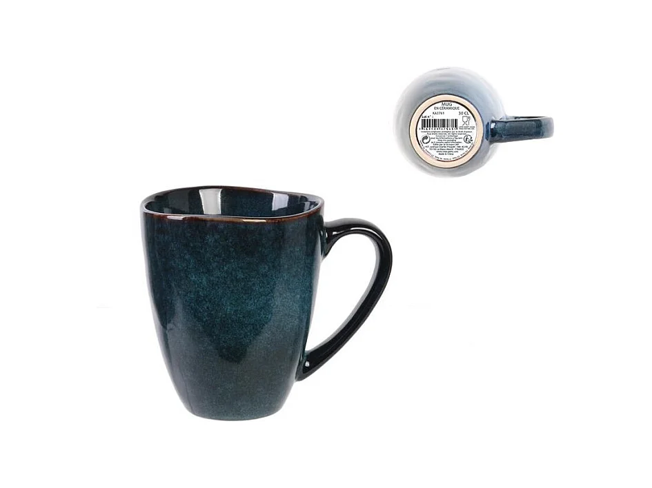 Lot de 6 Mugs "Au Grès du Temps" 12cm Bleu