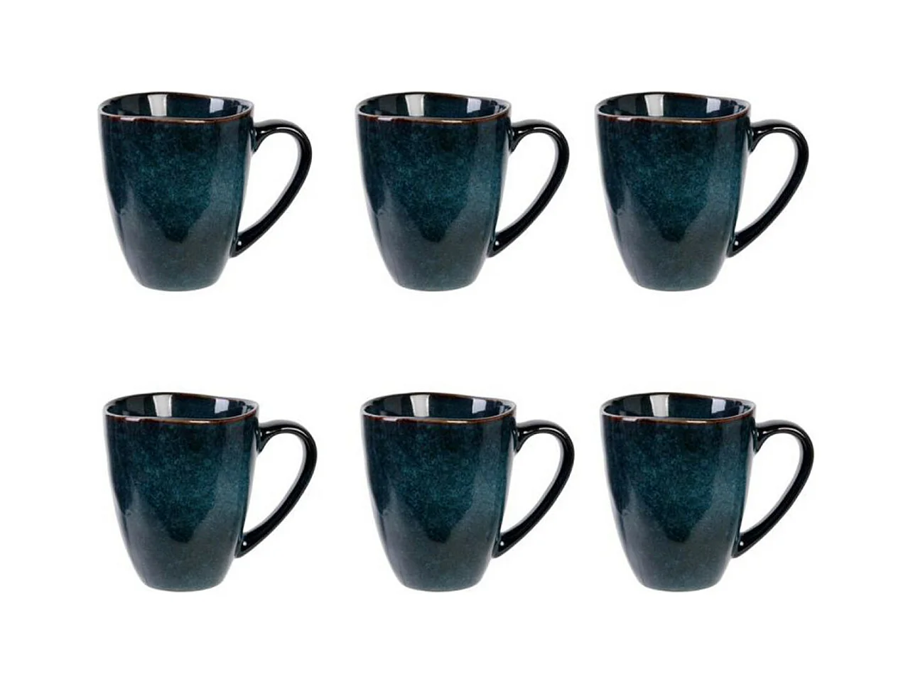 Lot de 6 Mugs "Au Grès du Temps" 12cm Bleu