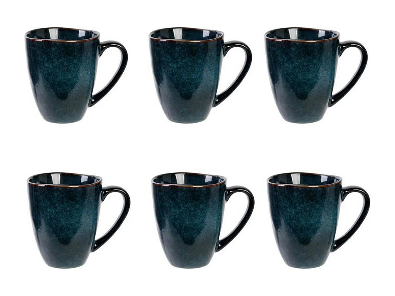 Lot de 6 Mugs "Au Grès du Temps" 12cm Bleu
