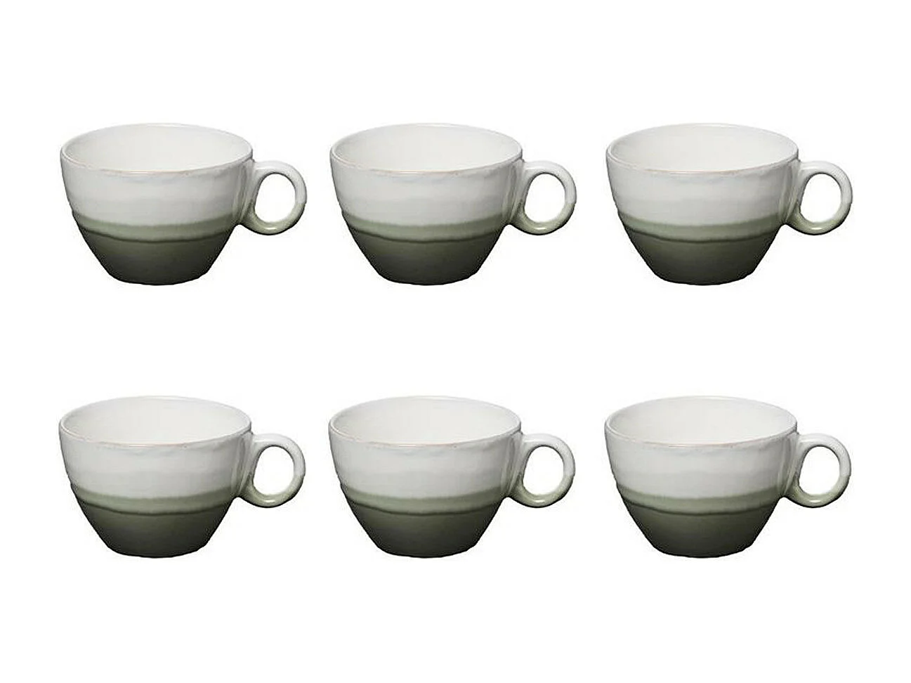 Lot de 6 Tasses "Green Harmony" 38cl Vert