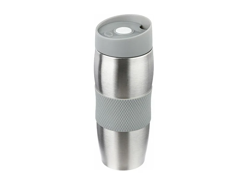 Mug Isolant "Inox & Silicone" 0,35L Gris