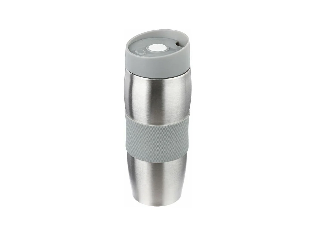 Mug Isolant "Inox & Silicone" 0,35L Gris