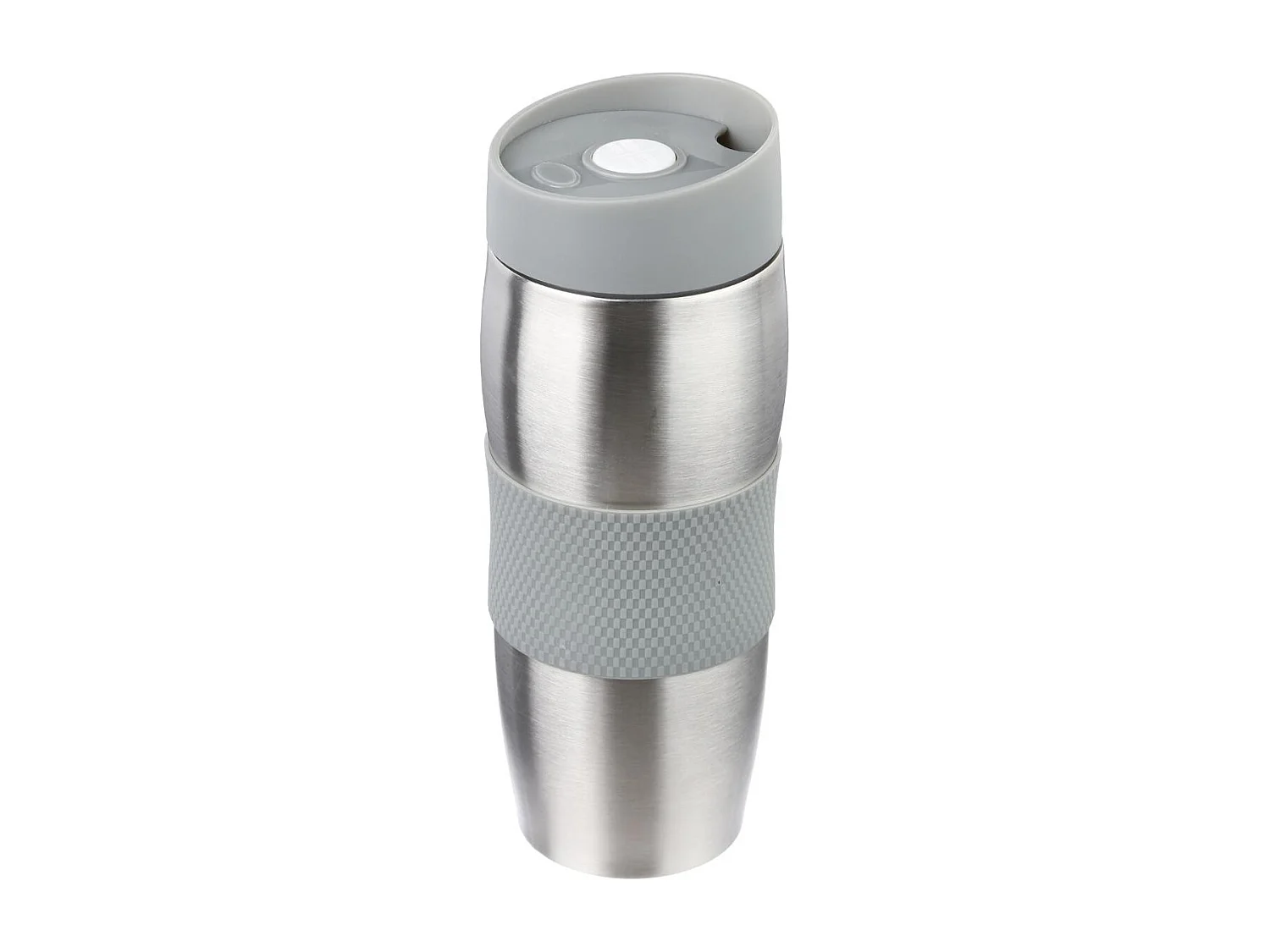 Mug Isolant "Inox & Silicone" 0,35L Gris