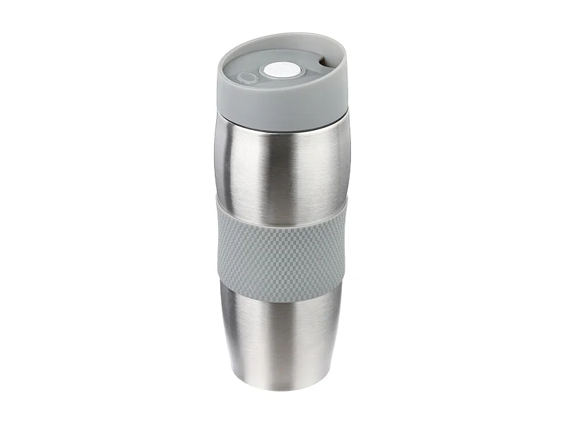 Mug Isolant "Inox & Silicone" 0,35L Gris