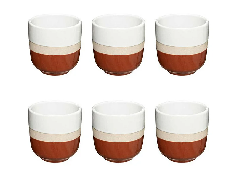 Lot de 6 Tasses à Café "Sofia" 14cl Terracotta