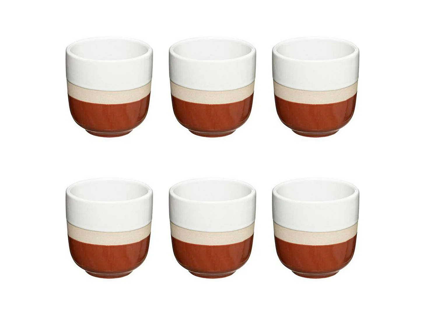 Lot de 6 Tasses à Café "Sofia" 14cl Terracotta